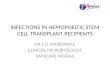 INFECTIONS IN HEMOPOEITIC STEM CELL TRANSPLANT RECIPIENTS