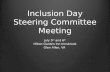 Inclusion Day Steering Committee Meeting