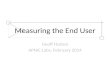 Measuring the End User