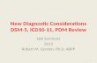 New Diagnostic Considerations DSM-5, ICD10-11, PDM Review