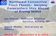 Northeast Convective Flash Floods:  Helping Forecasters Stay Ahead of Rising Water
