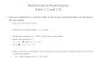 Mathematical  Preliminaries (Hein 1.1 and 1.2)