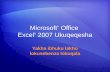 Microsoft ®  Office  Excel ®  2007 Ukuqeqesha