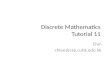 Discrete Mathematics Tutorial 11