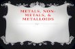 Metals, Non-metals, & Metalloids