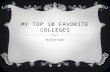 My Top 10 Favorite Colleges