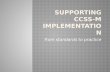 Supporting CCSS-M Implementation