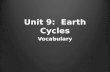 Unit 9:  Earth Cycles