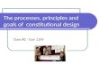 The processes, principles and goals of   c onstitutional design