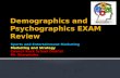 Demographics and  Psychographics EXAM Review