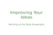 Improving Your Ideas