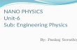 NANO PHYSICS Unit-6 Sub: Engineering Physics