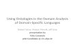 Using  Ontologies  in the Domain Analysis of Domain-Specific Languages
