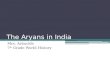 The Aryans in India
