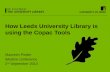 How Leeds University Library is using the  Copac  Tools