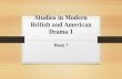 Studies in Modern British and American Drama 1