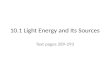10.1 Light Energy and Its Sources