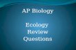 AP Biology Ecology  Review Questions