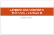 Corpora and Statistical Methods – Lecture  8