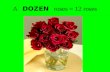 A    DOZEN    roses = 12 roses