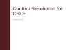 Conflict Resolution for CBLE