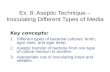 Ex.  8 :  Aseptic Technique – Inoculating Different Types of Media