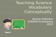 Teaching Science Vocabulary Conceptually