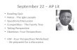 September 22 – AP Lit