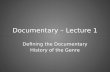 Documentary – Lecture 1