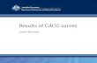 Results of CACG survey Leonie Horrocks