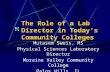 The Role of a Lab Director in Today’s Community Colleges