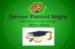 Senior Parent Night Falls Church High School   2013-2014