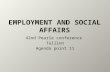 Employment and  social affairs