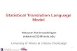 Statistical Translation Language Model