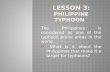 LESSON 3:  PHILIPPINE TYPHOON