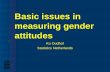 Basic issues in measuring gender attitudes