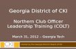 Georgia District of CKI Northern Club Officer Leadership Training (COLT)
