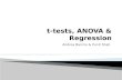 t -tests, ANOVA & Regression