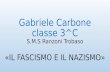 Gabriele Carbone classe 3^C S.M.S  Ranzoni  Trobaso «IL FASCISMO E IL NAZISMO»