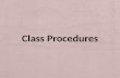 Class  Procedures