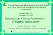 Substance Abuse Prevention  in Higher Education