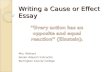 Writing a Cause or Effect Essay