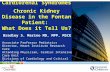 Cardiorenal Syndromes Chronic Kidney Disease  in the  Fontan Patient:  What  Does it  Tell  Us?