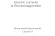 Electric currents & Electromagnetism