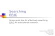 Searching  ERIC