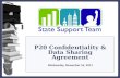 P20  Confidentiality & Data Sharing Agreement Wednesday, November 16, 2011