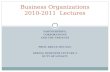 Business Organizations 2010-2011  Lectures