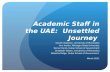 Academic Staff in the UAE:  Unsettled Journey