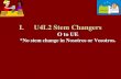 U4L2 Stem Changers O to UE *No stem change in Nosotros or Vosotros.