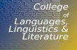 College of Languages, Linguistics & Literature